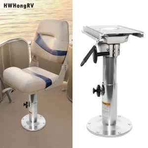 Aluminum Adjustable Height Locking Boat Seat Pedestal with Slide